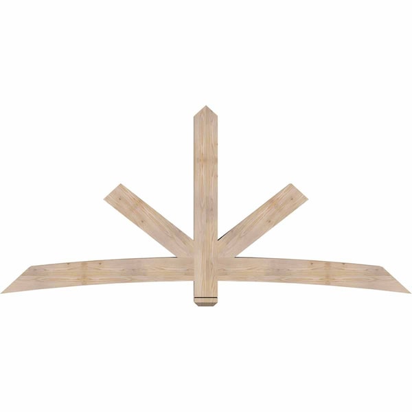Ekena Millwork Alberta Smooth Timber Gable Bracket, Douglas Fir, 96"W x 44"H x 5 1/2"D x 5 1/2"F, 11/12 Pitch GBW096X44X0606ALB00SDF - main